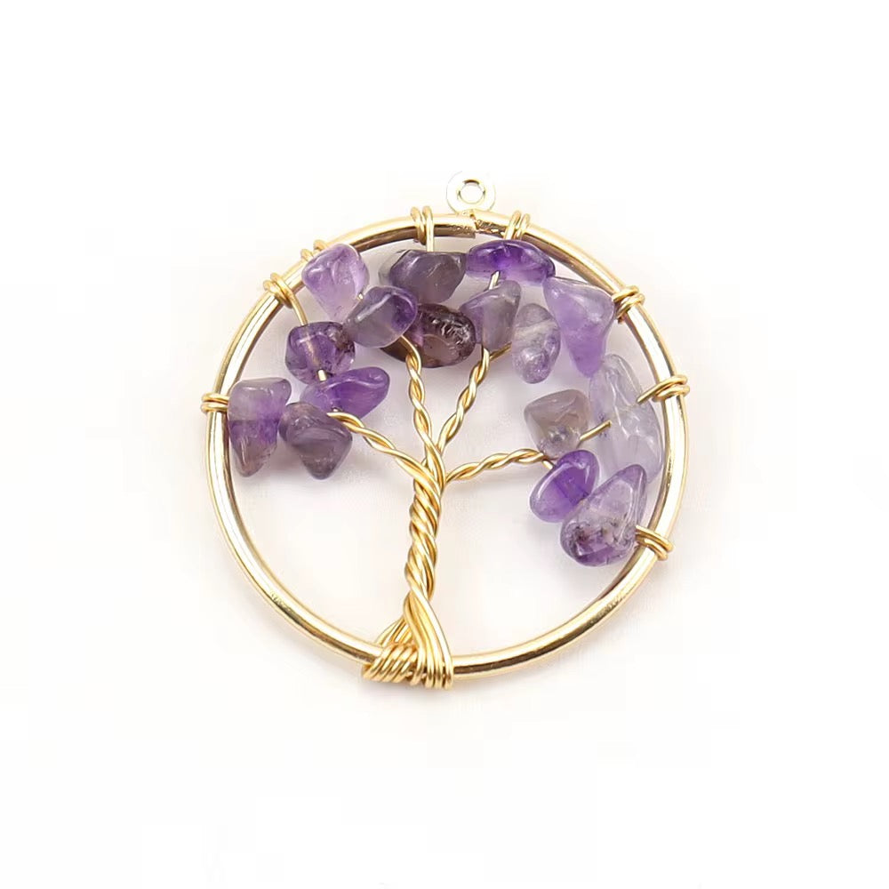 Collier Talisman Arbre de Vie – Énergie des Chakras & Pierres Naturelles
