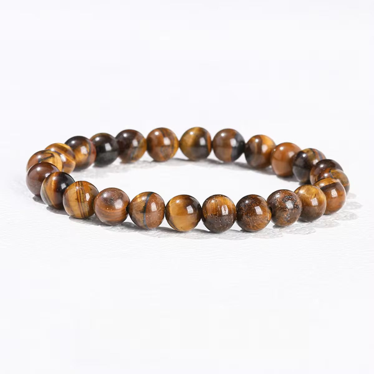 Ensemble « Bouclier de Tigre » – Collier Pendentif & Bracelet en Pierres Naturelles