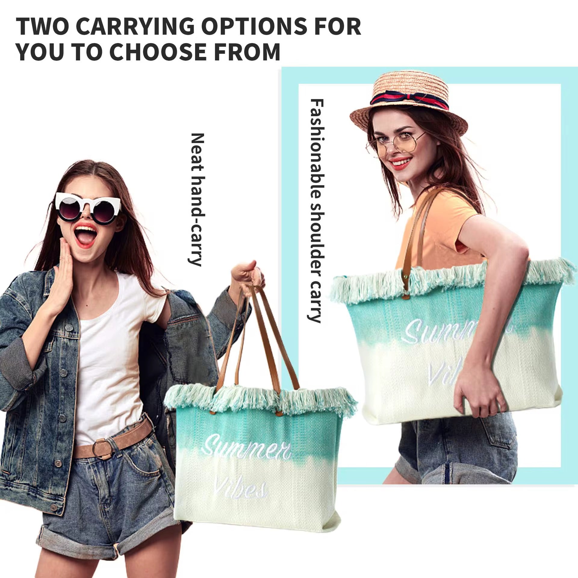 Sac de Plage Cabas Summer Vibes – Effet Dégradé