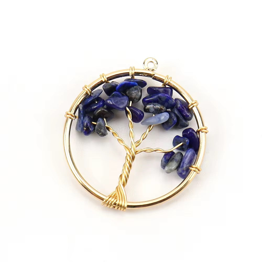 Collier Talisman Arbre de Vie – Énergie des Chakras & Pierres Naturelles