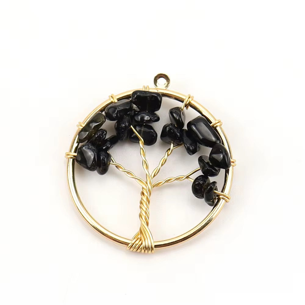 Collier Talisman Arbre de Vie – Énergie des Chakras & Pierres Naturelles