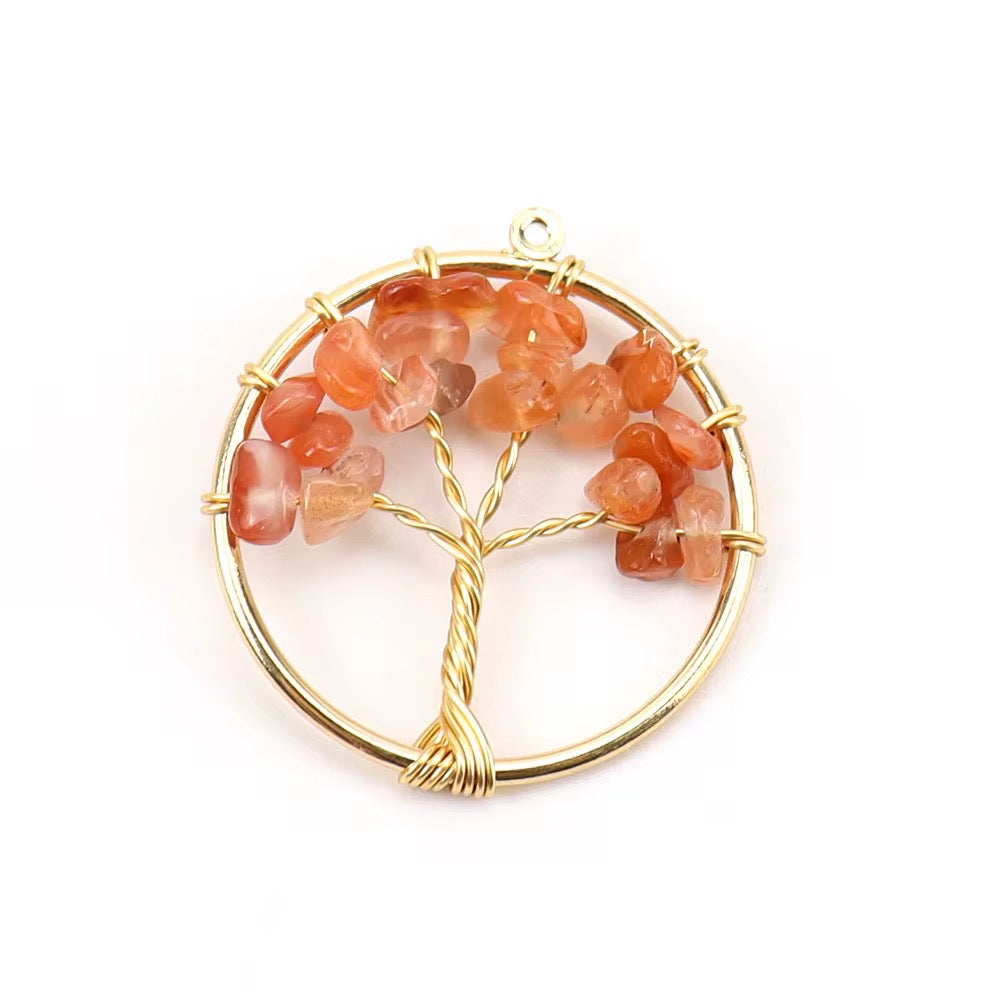 Collier Talisman Arbre de Vie – Énergie des Chakras & Pierres Naturelles