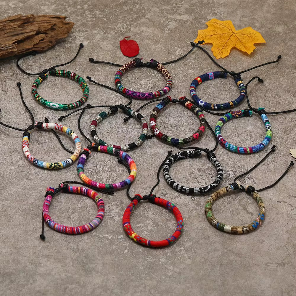 Ensemble 4 Bracelets Bohèmes Tissés