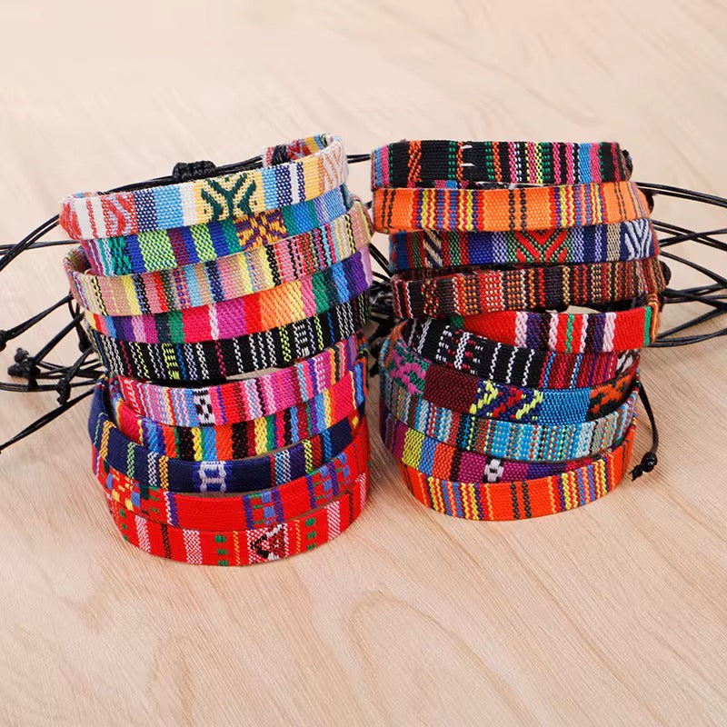Ensemble 4 Bracelets Bohèmes Tissés (l