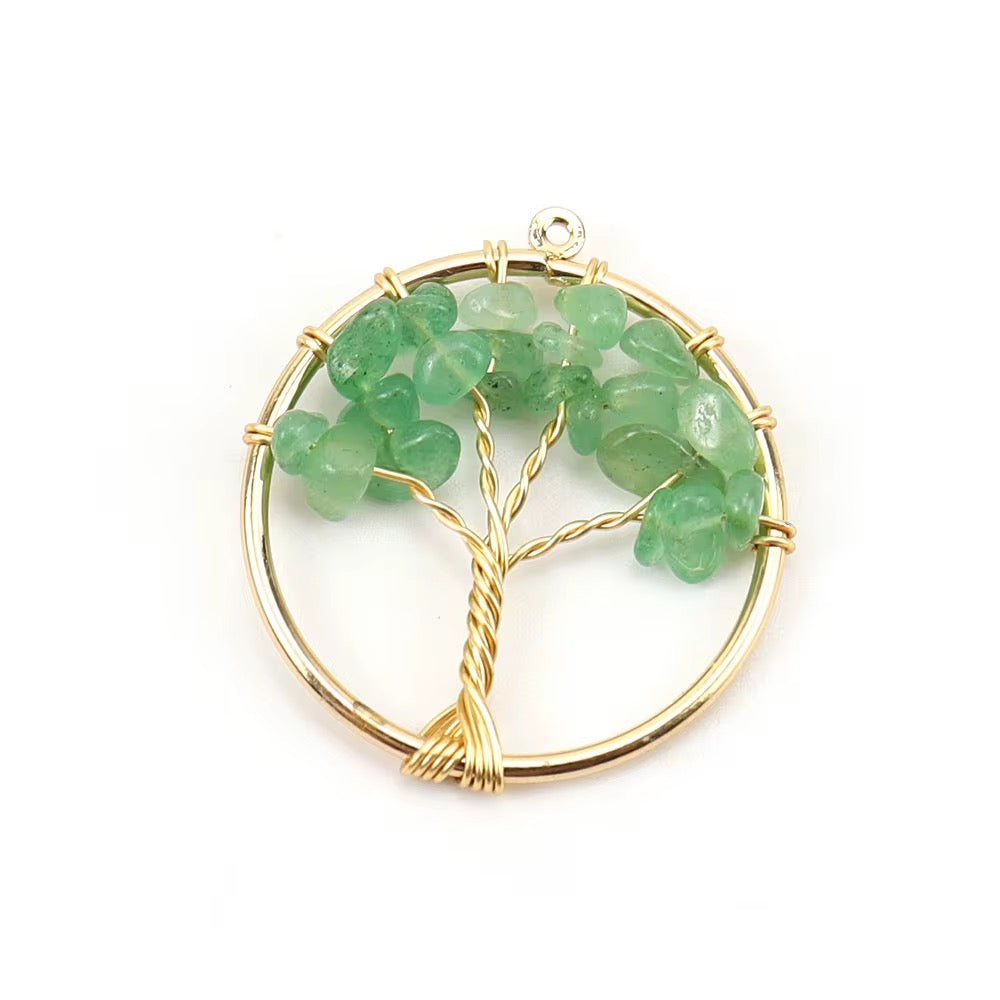 Collier Talisman Arbre de Vie – Énergie des Chakras & Pierres Naturelles