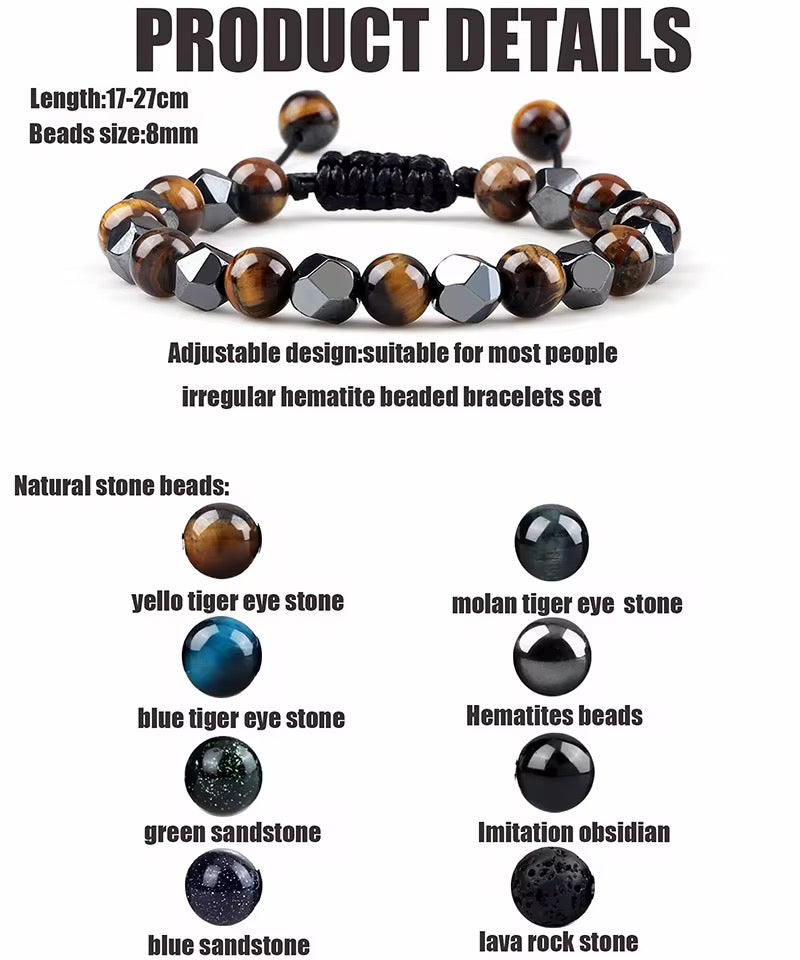 Bracelet « Triple Protection » – Force, Équilibre & Bouclier Énergétique