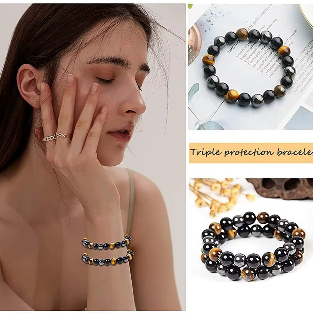 Bracelet « Triple Protection » – Force, Équilibre & Bouclier Énergétique