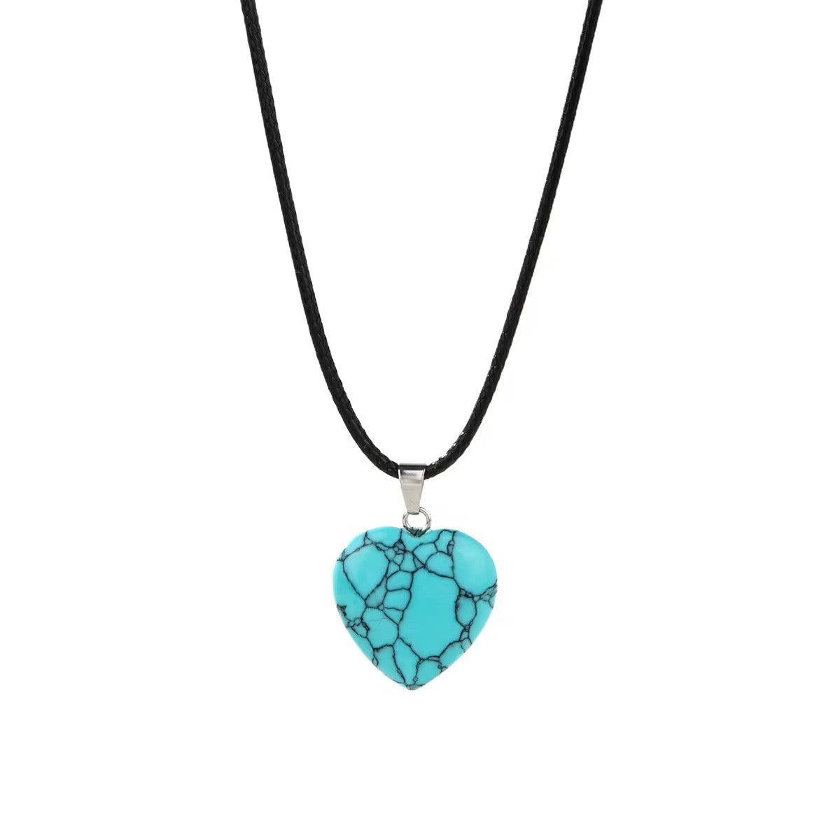 Collier Coeur en Pierre Naturelle – L'Amulette des Amoureux