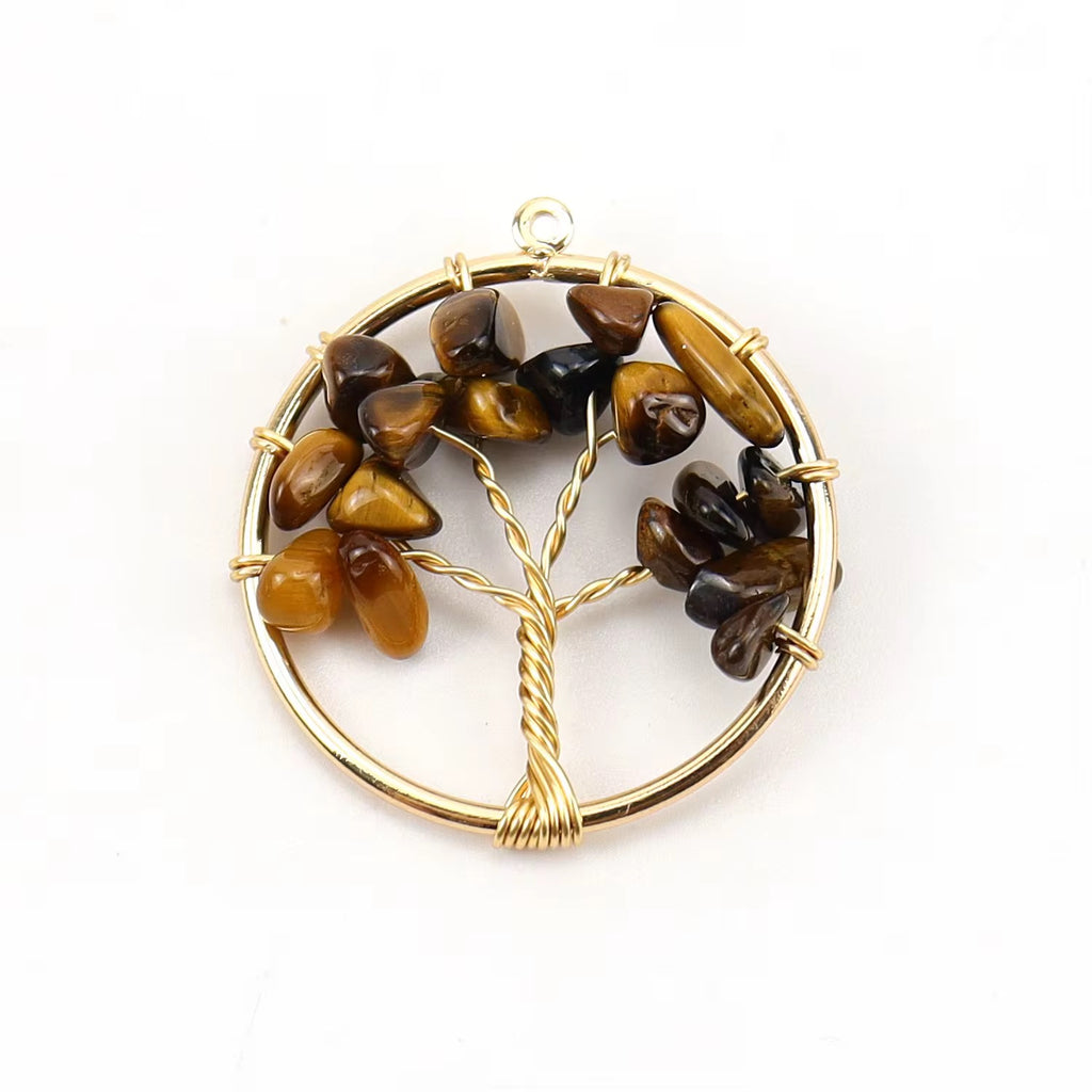 Collier Talisman Arbre de Vie – Énergie des Chakras & Pierres Naturelles