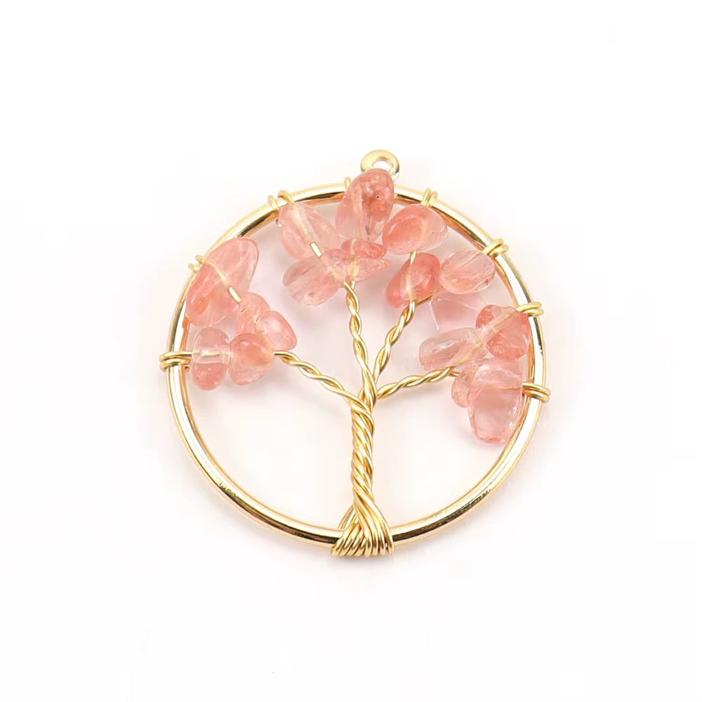 Collier Talisman Arbre de Vie – Énergie des Chakras & Pierres Naturelles