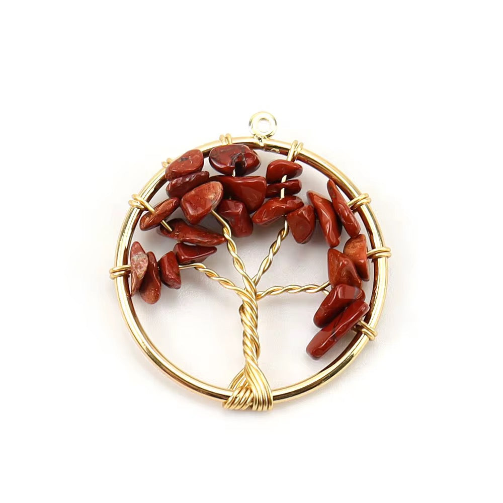 Collier Talisman Arbre de Vie – Énergie des Chakras & Pierres Naturelles