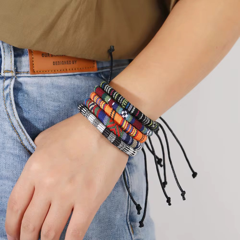 Ensemble 4 Bracelets Bohèmes Tissés