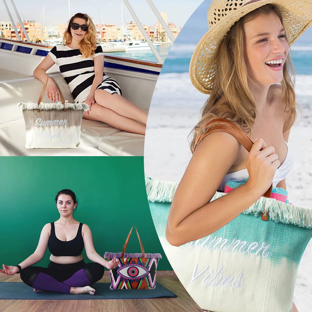 Sac de Plage Cabas Summer Vibes – Effet Dégradé